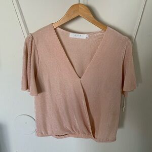 ASTR the Label shiny pink dressy top